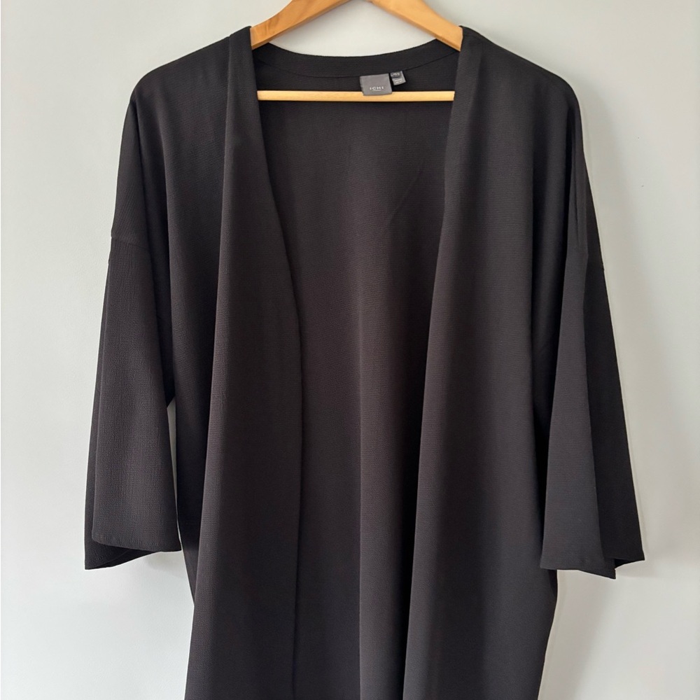 Black Open Front Cardigan
